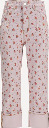 Ganni Printed Capri Pants Female 27
