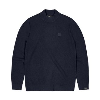 Butcher of Blue Clifden Mock - Heren - Truien - Blauw - Maat: M