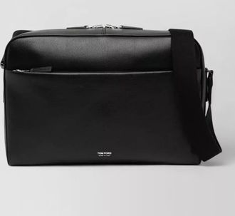 Tom Ford grain leather messenger bag adjustable strap
