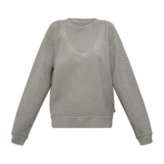 Diesel F-Normy-S2 Sweatshirt - Dames - Sweatshirts - Grijs - M - Katoen - Hoodies & sweatvesten