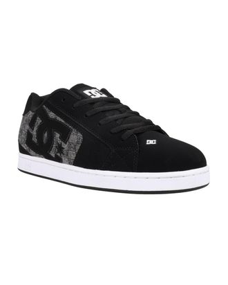 DC Sneaker DC SHOES Net, Herren, Gr. 9,5(42,5), schwarz (schwarz, monogram), Obermaterial:52.5% Leder, 47.5% Synthetikmaterial;, Schuhe Sneaker