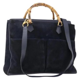 Gucci Pre-owned Shoulder Bags, female, Blue, Size: ONE SIZE Pre-owned Vintage Hand Bag
