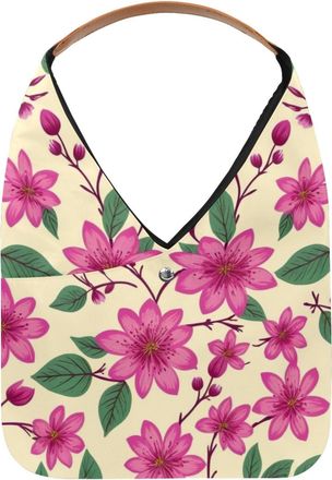 Generic Colorful Flowers Reusable Lightweight Grocery Bags - Foldable Into Compact Pouch, Washable & Sturdy, Multipurpose for Shopping and Travel