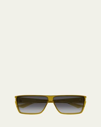Saint Laurent Mens SL 757M Acetate Rectangle Sunglasses