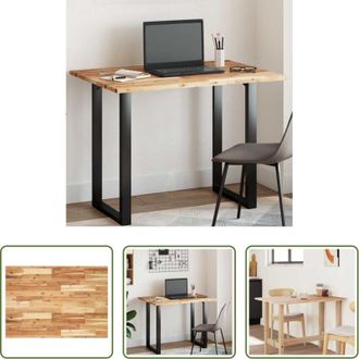 vidaXL Tavolo in acacia - Piano Tavolo Rettangolare 80x70x2cm in Legno Massello di Acacia