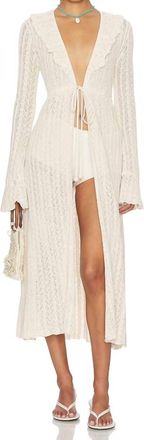 Devon Windsor Sienna Bell-Sleeve Robe In Clay