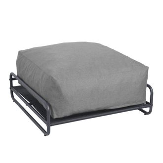 Oviala Puf para muebles de jard&iacute;n modulares con estructura gris