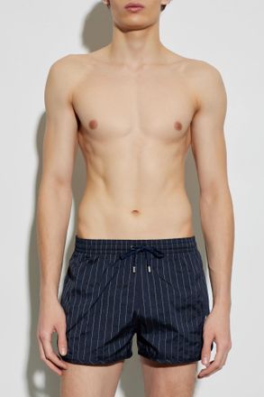 Balmain Swim Shorts, Mens, Navy Blue