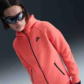 Nike Womens Nike Sportswear Tech Fleece Windrunner Full-Zip Hoodie in Orange | FB8338-814