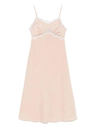 Vivetta Midi-jurk met kanten afwerking - Beige