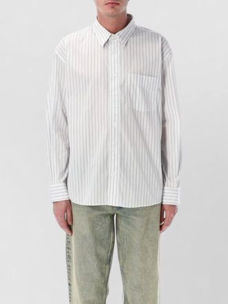 Sunflower stripe poplin shirt long sleeve design