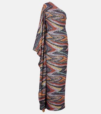 Taller Marmo Vestido de fiesta Jasmine drapeado con lentejuelas