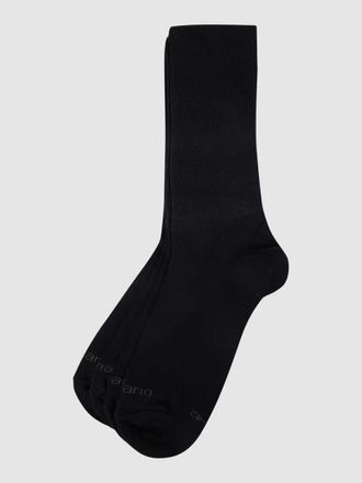 Camano Socken mit Label-Print im 2er-Pack in Dunkelblau, Gr&ouml;&szlig;e 39-42