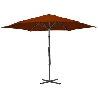 Berkfield Home Outdoor Parasol with Steel Pole Terracotta 300x230 cm