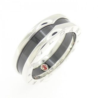Bulgari Ceramic Silver 925 Band Ring (Pre-Owned)