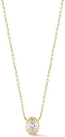 Glaze Jewelry Oval Cut Cubic Zirconia Pendant Necklace in Gold at Nordstrom Rack