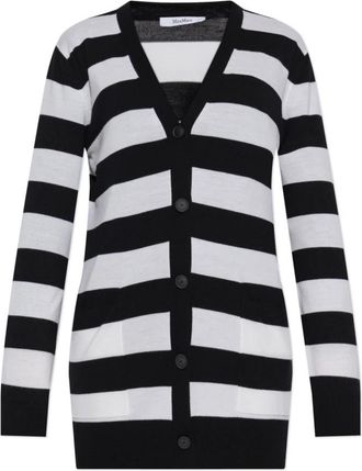 Max Mara Cardigan Fiemme - Dames - Vesten - Wit - M - Wol - Truien & Vesten