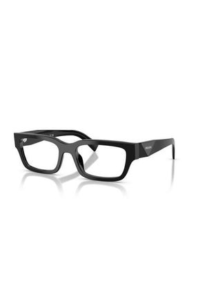 Prada 55mm Rectangle optical glasses in Black at Nordstrom