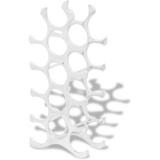 vidaXL Botellero para 15 botellas de aluminio plateado vidaXL