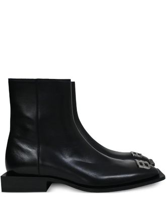 Balenciaga flat rim zipped ankle boots - men - Calf Leather/Calf Leather/Calf Leather - 43 - Black