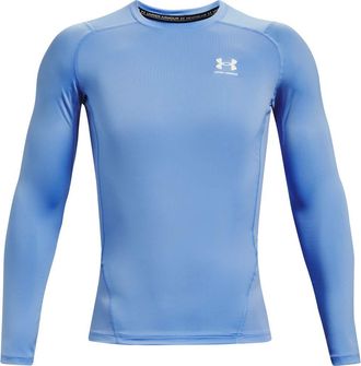 Under Armour Mens Armour HeatGear Compression Long-Sleeve T-Shirt, Carolina Blue (475)/White, XX-Large