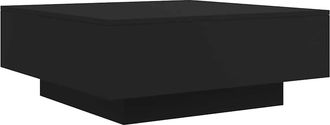 vidaXL Mesa De Centro Madera De Ingenier&iacute;a Negro 80x80x31 Cm Vidaxl