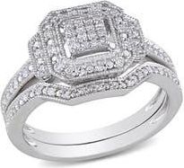 Delmar Diamond Engagement Ring Set - 0.23 ctw in White at Nordstrom Rack, Size 8