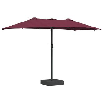 Berkfield Home Garden Parasol Folding Bordeaux red 385 x 209 x 244 cm Fabric in Burgundy
