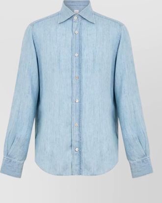 Eleventy denim shirt long sleeves cuffed design