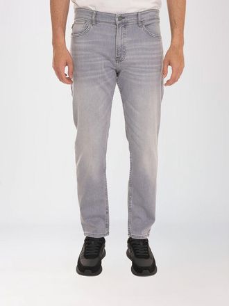 HUGO BOSS Jeans skinny in denim di cotone grigio con vestibilit&agrave; slim