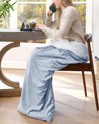 St. James Home The Work Sack Velvet And Sherpa Wearable Throw