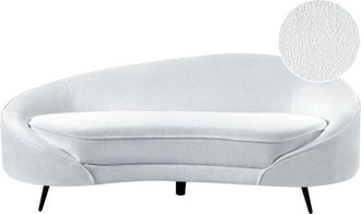 Beliani Beliani - Sofá 3 plazas diseño curvo patas de metal bouclé blanco Savar