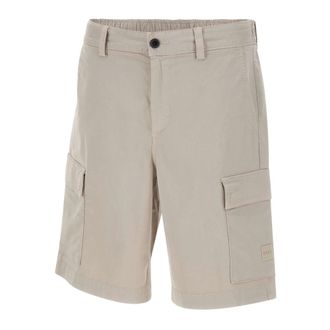 HUGO BOSS Hugo, Casual Shorts, male, Beige, Size: W31 Sisla Cargo Shorts