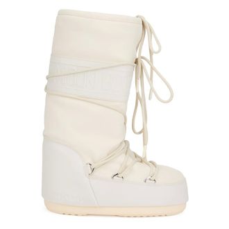 Moon Boot Moon Boot, Winter Boots, female, Beige, Size: 5 US Icon Rubber Boot