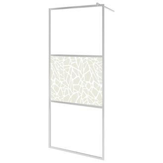 vidaXL Vidaxl - Mampara De Ducha Accesible Vidrio Esg Dise&ntilde;o Piedras 115x195 Cm
