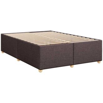 vidaXL Cama Sin Colch&oacute;n Tela Marr&oacute;n Oscuro 140x200 Cm Vidaxl