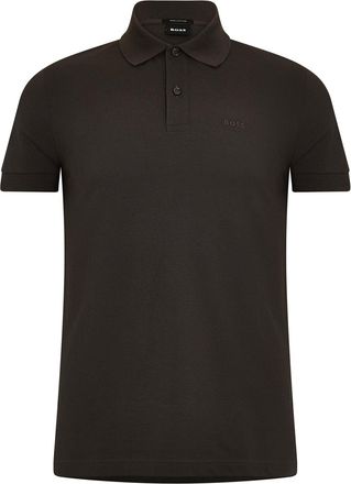 HUGO BOSS Mens Firenze Short Sleeve Polo Shirt in Dark Grey - Size Small