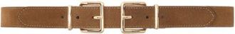Maje Double buckle suede belt in Camel at Nordstrom, Size Medium