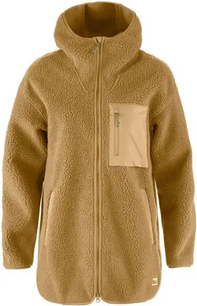 Fj&auml;llr&auml;ven Vardag Pile Fleece Long Fleecejacke f&uuml;r Damen | braun/beige