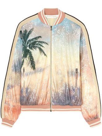 Palm Angels Sunrise Palm bomberjack - Blauw