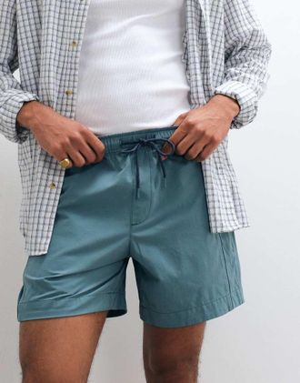 Abercrombie & Fitch Pantaloncini tecnici ampi verdi-***