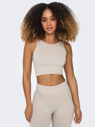 Only Play Trainingstop ONLY PLAY ONPJAIA LIFE, Damen, Gr. XS, silber (nacreous cloud), Jersey, Obermaterial: 75% Nylon, 15% Polyamid, 10% Elasthan, unifarben, s