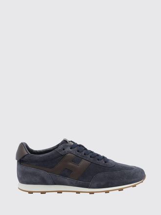 Hogan H699 Sneakers in Calfskin and Suede with Notched Sole