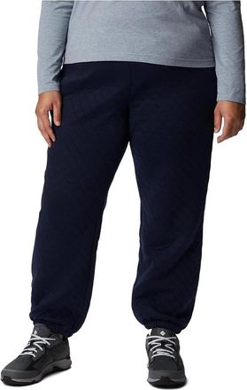 Columbia Lodge Quilted Joggers Womens Dark Nocturnal Tapered Leg RED457