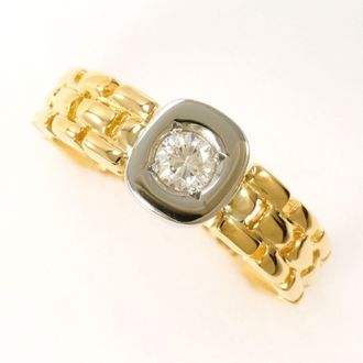 C&A Platinum Yellow Gold Yellow Gold (18K) Platinum 900 Band Ring (Pre-Owned)