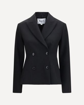 Alaia Giacca doppiopetto in lana leggera Woman 38