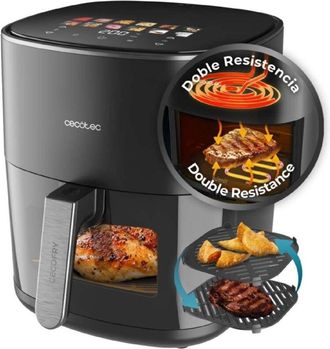 Cecotec Cecotec Freidora De Aire Sin Aceite 6,5l Cecofry&grill Duoheat 6500. 3en1 Grill Y Plancha Pizzas, Doble Resistencia 2200w