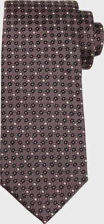 Brunello Cucinelli Mens Silk and Cotton Jacquard Tie