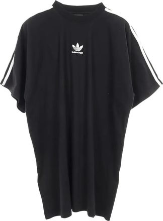 Balenciaga x Adidas 2010s logo print stripe T-shirt - Black
