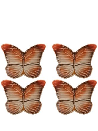 Bordallo Pinheiro Cloudy Butterflies bread and butter plate (set of four) - Orange